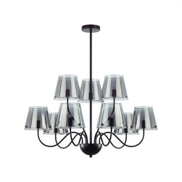 Люстра потолочная 9*G9 6570/9C чёрный/дымчатый Smoky Lumion