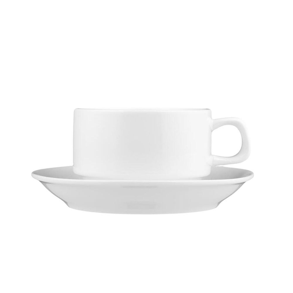 Чайная пара 250 мл белая d 9,5 см h6,2 см фарфор Stackable P.L. Proff Cuisine [4]