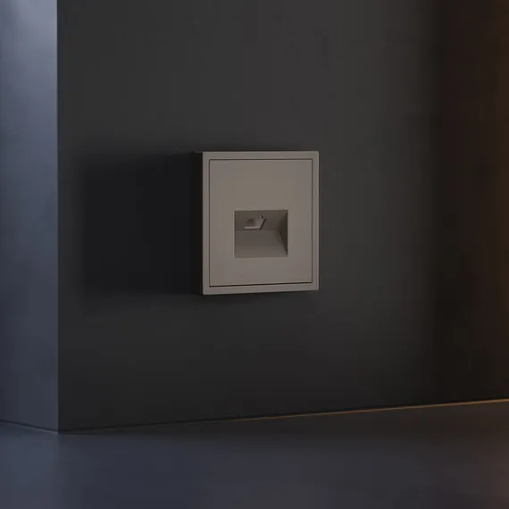 Накладка для розетки компьютерной RJ45 и розетки телефонной RJ11 Voltum S70 Капучино VLS001314