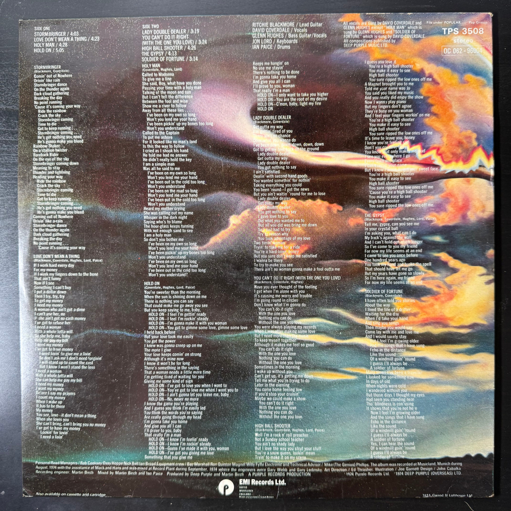 Deep Purple ‎– Stormbringer (Дания 1974г.)