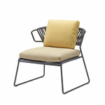 Кресло лаунж плетеное Scab Design Lisa Lounge Filo, антрацит