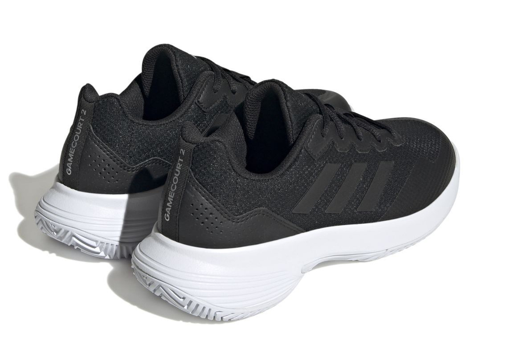 Женские Кроссовки теннисные Adidas GameCourt 2 W - core black/core black/silver metallic