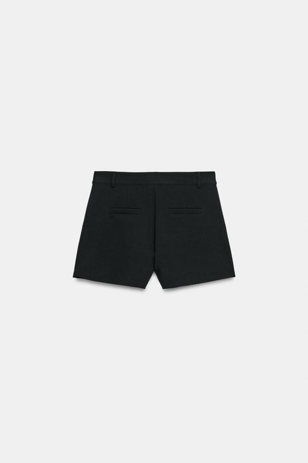 ZARA ШОРТЫ С ЗАЩИПАМИ, ЧЕРНЫЙ