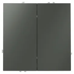 Проходной переключатель двухклавишный Voltum S70 Титан VLS020306