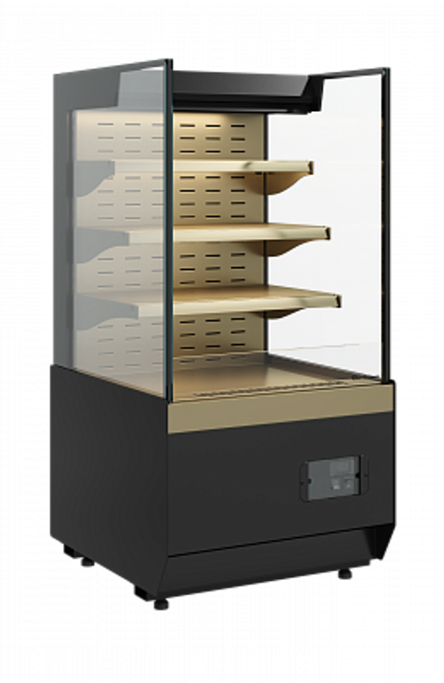 Кондитерская витрина Carboma KC70 VM 0,6-2 STANDARD открытая, горка СКОШЕННАЯ БОКОВИНА (версия 2.0) (9005-0109) (Cube 2)