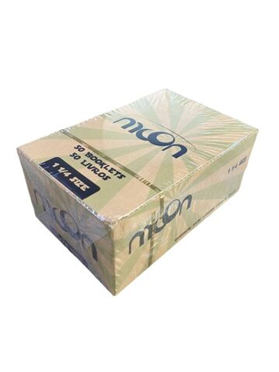 Бумага для сигарет блок "Moon" Brown Unbleached 77мм 12.5г/м 50л*50шт