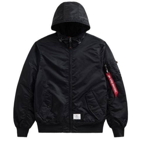 Бомбер Alpha Industries L-2B Hooded Gen II W Black (Черный)