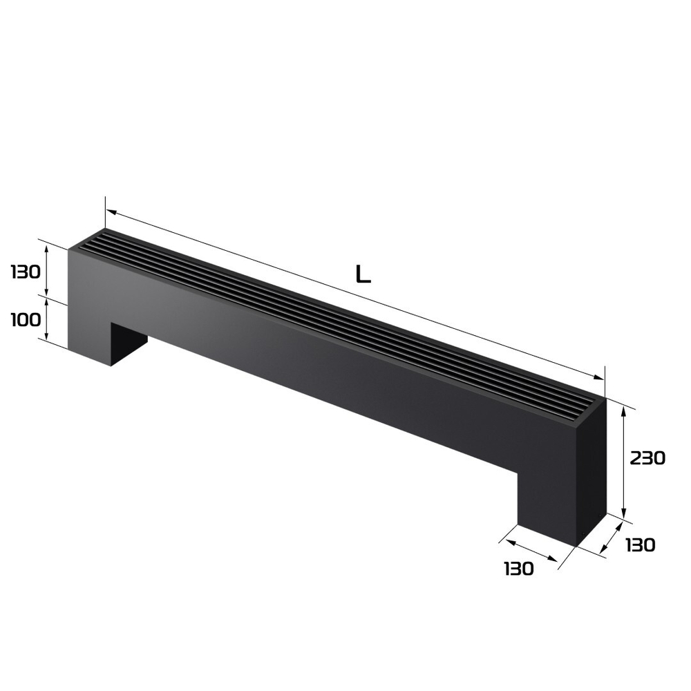 Конвектор напольный Royal Thermo STEP-130/130/800-2-N-BL-LG-BL