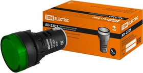 Лампа AD-22DS(LED)матрица d22мм зеленый 230В TDM SQ0702-0004