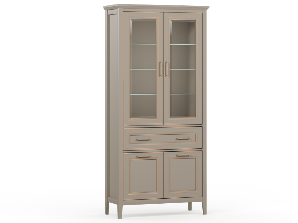 КЛАССИК шкаф REG2W2D1S (Глиняный серый)