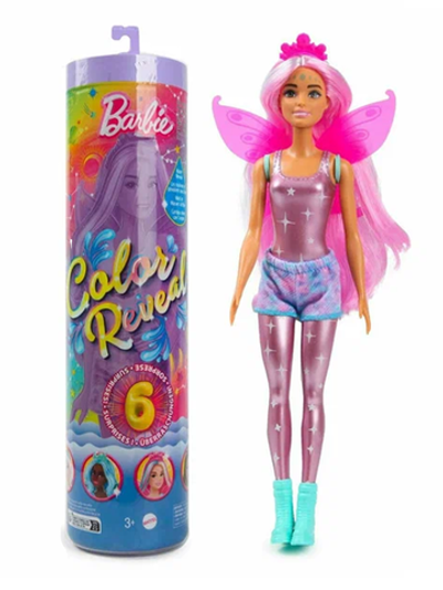 Кукла Барби колор ревил радужная галактика | Barbie Color Reveal Rainbow Galaxy HJX61 | кукла-сюрприз 3+