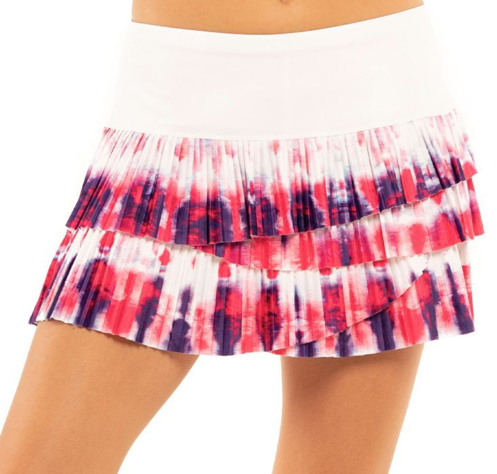 Теннисная юбка Lucky in Love Novelty Sunburst Pleated Scallop Skirt - разноцветный