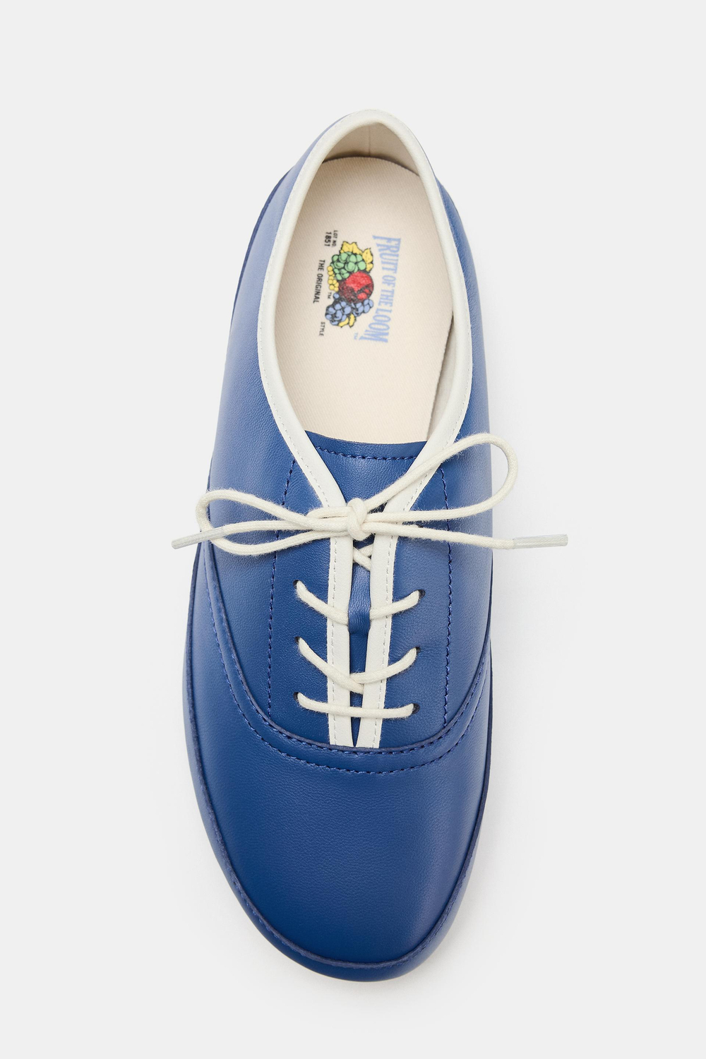 ZARA - FRUIT OF THE LOOM™ КОЖАНЫЕ КРОССОВКИ-ДЕРБИ, ТЕМНО-СИНИЙ