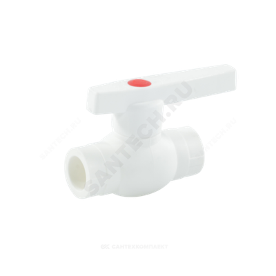 Кран шаровой PP-R белый Дн 40 внутренняя пайка OPTIMA VALFEX VALF 10145040