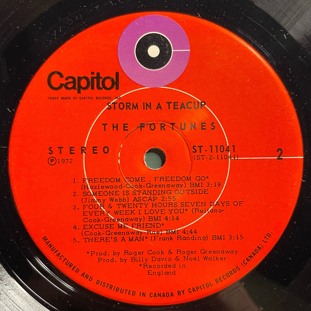 Винтажная виниловая пластинка LP The Fortunes Storm In A Teacup (Канада 1972)