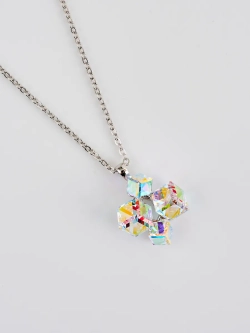Подвеска-ромб Мираж с кубиками-хамелеонами Swarovski