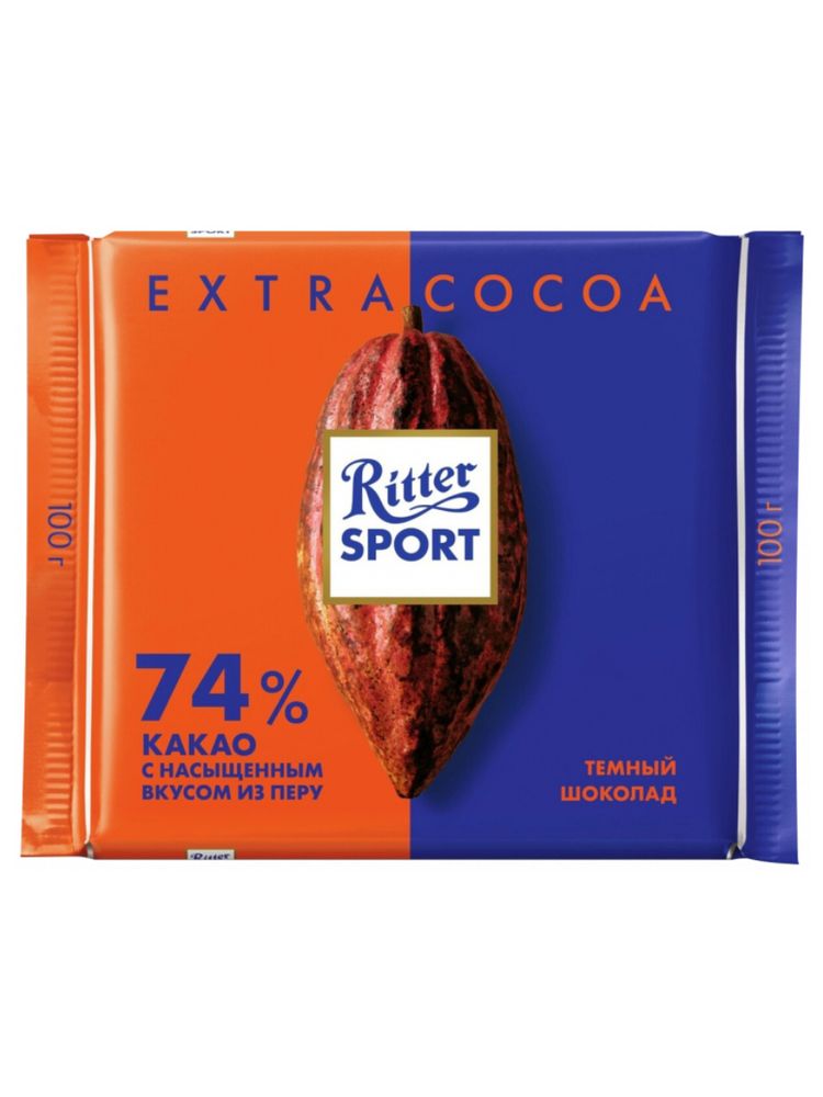 Шоколад тёмный Ritter Sport 74% 100 г