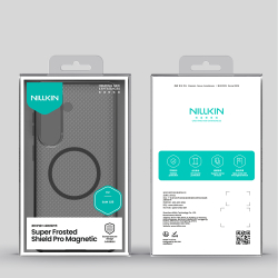 Чехол серый тонированный c MagSafe для Samsung Galaxy S26, серия Super Frosted Shield Pro Magnetic (Clear version) от Nillkin