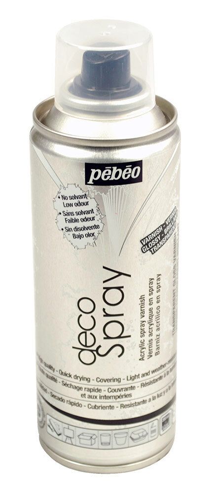 Лак декоративный decoSpray (аэрозоль) 200 мл, 094012 глянцевый, Pebeo Лак декоративный decoSpray (аэрозоль) 200 мл, 094012 глянцевый, Pebeo
