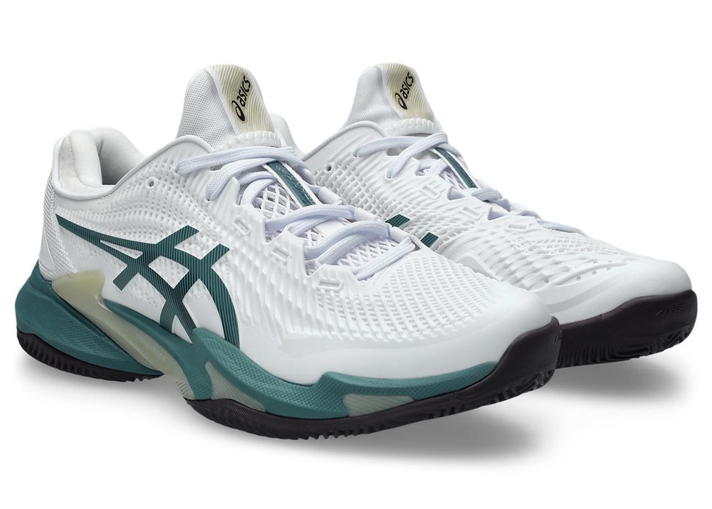 Мужские теннисные кроссовки Asics Court FF 3 Clay - white/foggy teal