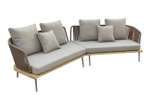 Диван Garda Decor угловой "БЭЙЛИ (BAYLEY)" уличный серый 280*84*75 см
