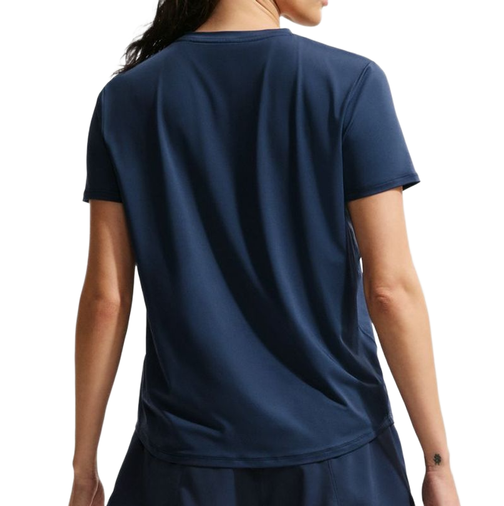 Женская теннисная футболка Nike Dri-Fit One Classic - midnight navy/white