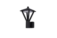Уличный настенный светильник Rilon PL-2247-1B BLACK, 12 Вт, чёрный
