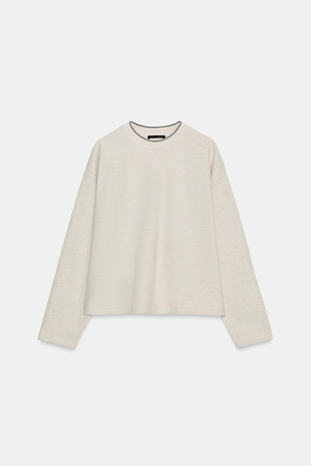 МЯГКАЯ ТОЛСТОВКА С КОНТРАСТНОЙ ПОЛОСКОЙ — ZARA