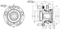 Ступица передняя в сборе L NISSAN Teana (J32) 08 mot.2.5L GANZ GIK05046