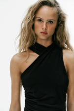 ПЛАТЬЕ ХАЛТЕР СО СБОРКАМИ — ZARA