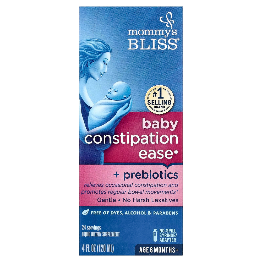 Mommy's Bliss, средство с пребиотиками от запоров, для детей от 6 месяцев, 120 мл (4 жидк. унции)