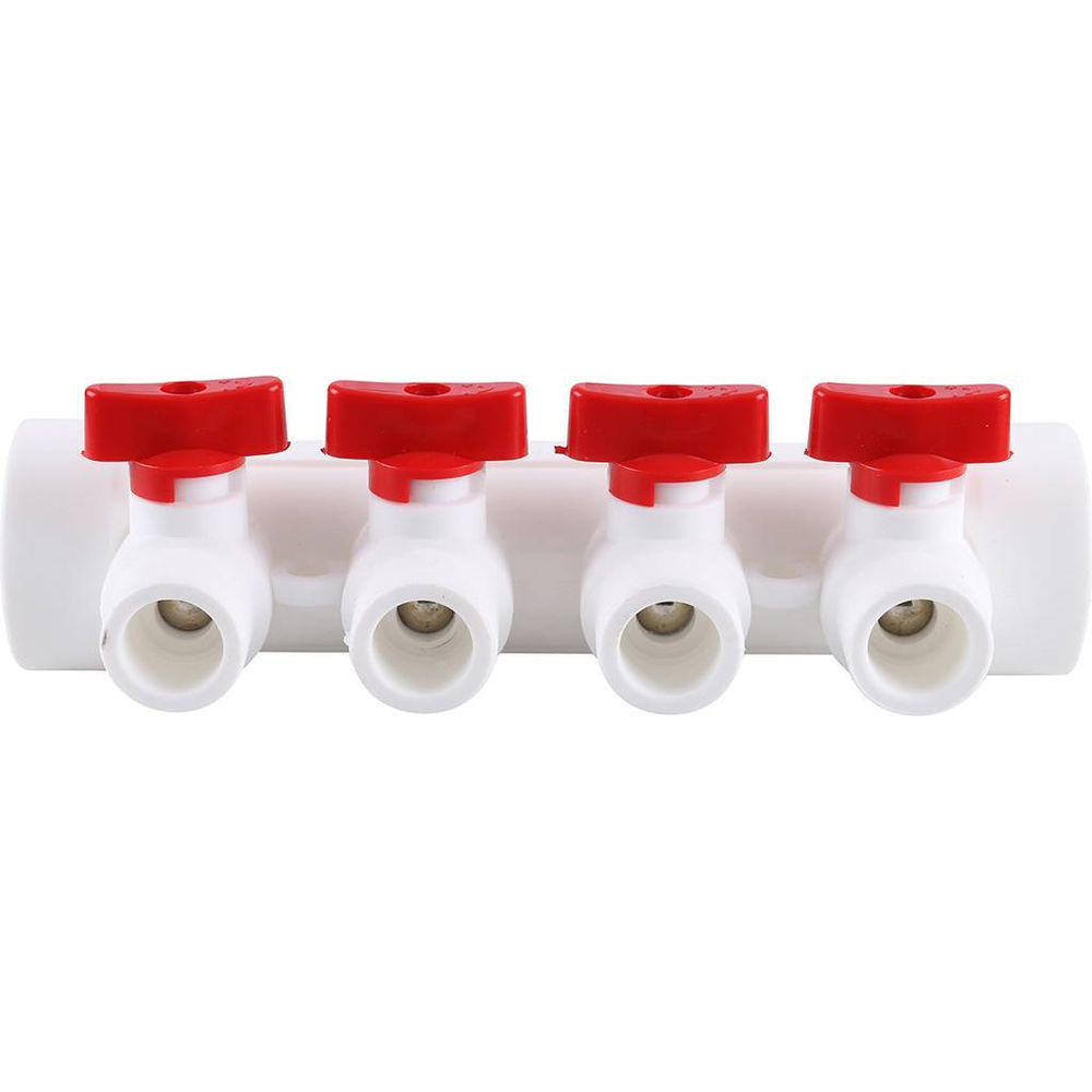 Коллекторы без воздухоотводчика KALDE 4 вых/красный