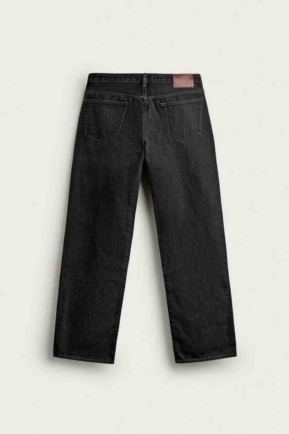 ZARA ДЖИНСЫ STRAIGHT FIT УДЛИНЕННЫЕ, ЧЕРНЫЙ