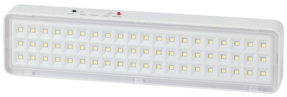 Аварийный св-к светодиод ЭРА DBA-103-0-20 непостоянный 60LED 5ч IP20 6Вт (250x57x29мм) Б0044396