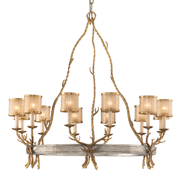 Corbett Parc Royale Chandelier, 104 cm, Vintage Gold Leaf