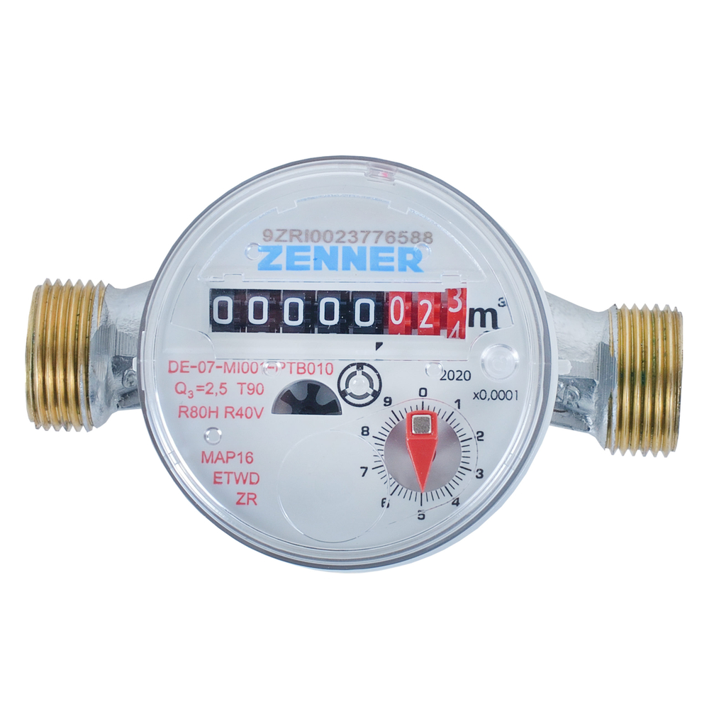 Счетчик горячей воды ZENNER ETWD-N DN15