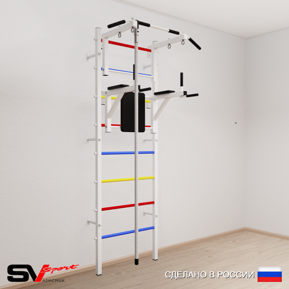Шведская стенка Sv Sport 570 (Турник стандарт/Брусья/Канат)