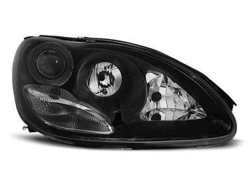 Передние фары black для Mercedes S W220