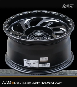 Диск колёсный литой AGILITY FORCE А723 R17 8.5 ET0 Matte Black W Milled Spokes