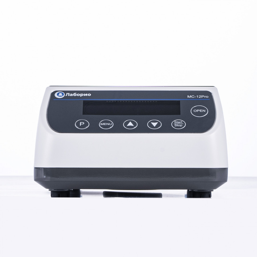 Мини-центрифуга для пробирок 0,2/0,5/1,5/2 мл х 12 шт + 0,2 мл х 32 шт, 12000 об/мин, ускорение 9660 xg, мощность 45 W, цифровое управление, Лаборио MC-12PRO