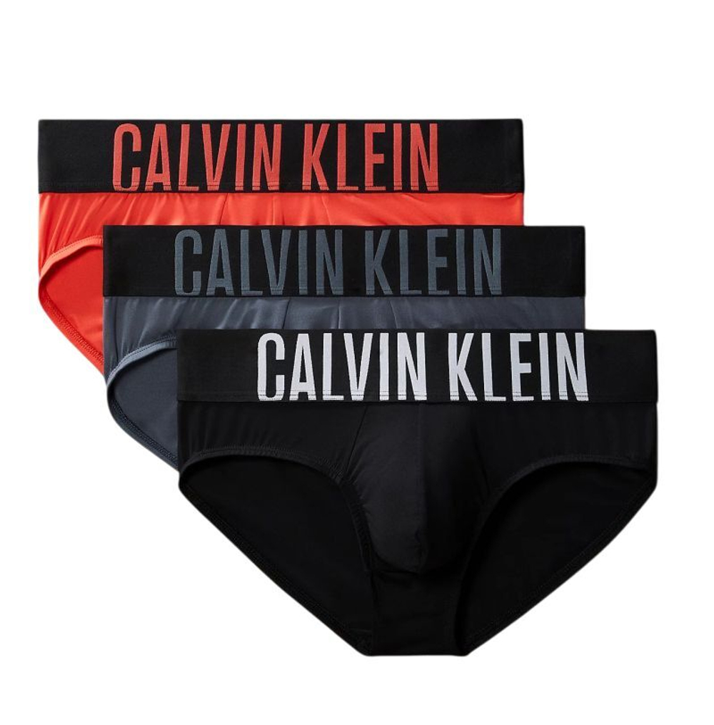Мужские спортивные боксеры Calvin Klein Hip Briefs Intense Power 3P - black/grey/brown