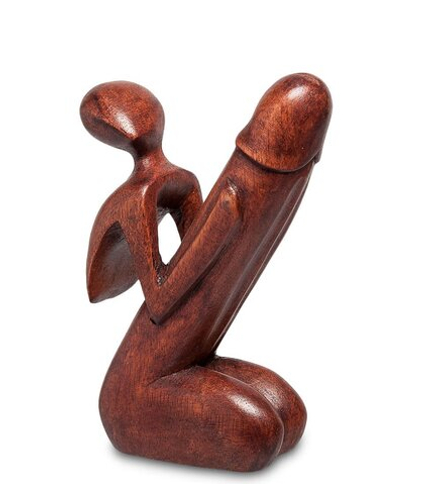 Decor and Gift 91-007 Статуэтка АБСТРАКЦИЯ СИМВОЛ ПЛОДОРОДИЯ 15 см (красное дерево)