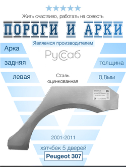Арка левая Peugeot 307 хэтчбек 5 дв 2001-2011