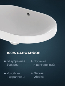 Раковина встраиваемая Geberit VariForm 60 500.728.01.2 белая
