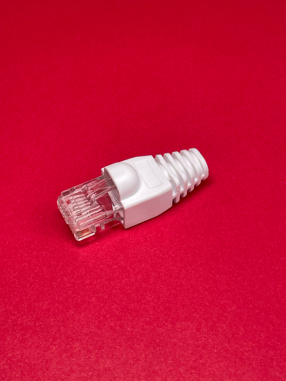 10 пар. Коннектор и колпачок для интернет кабеля RJ45 cat.5e 8P8C, неэкранированный, штекер для витой пары, для разъемов коннектора патч корда, для интернет кабеля диаметр 6,5 мм, белый