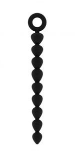 Чёрная анальная цепочка Bead Chain - 24,9 см. (Цвет: черный)