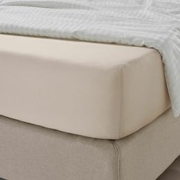 Простыня на резинке IKEA NATTJASMIN (НАТТЭСМИН), Светло-бежевый, 90х200 см