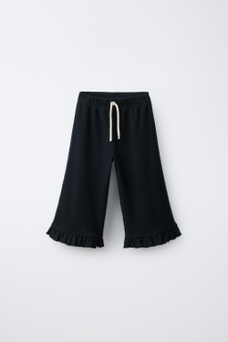 ZARA БРЮКИ FLARE ИЗ МЯГКОЙ ТКАНИ, АНТРАЦИТОВО-СЕРЫЙ