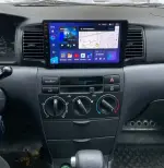Магнитола для Toyota Corolla 120 2000-2007 (рамка черная с воздуховодами) - Teyes CC2 PLUS монитор 9" QLED, Android 10, Быстрая, SIM-слот