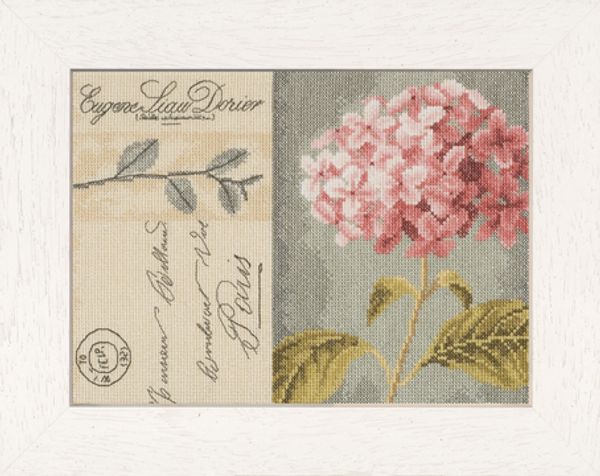 Набор для вышивания нитками Lanarte, Hydrangea, 28х20 см